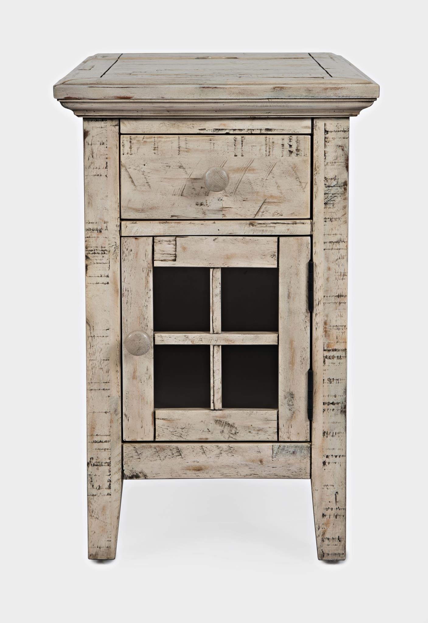 Rustic Shores Power Chairside Table - Scrimshaw