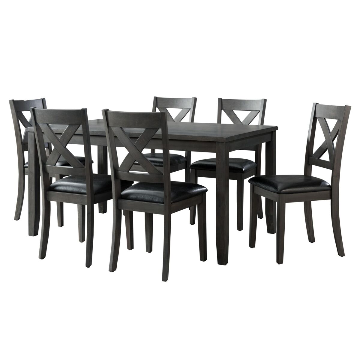 Daytona 7-Piece Grey Dining Set
