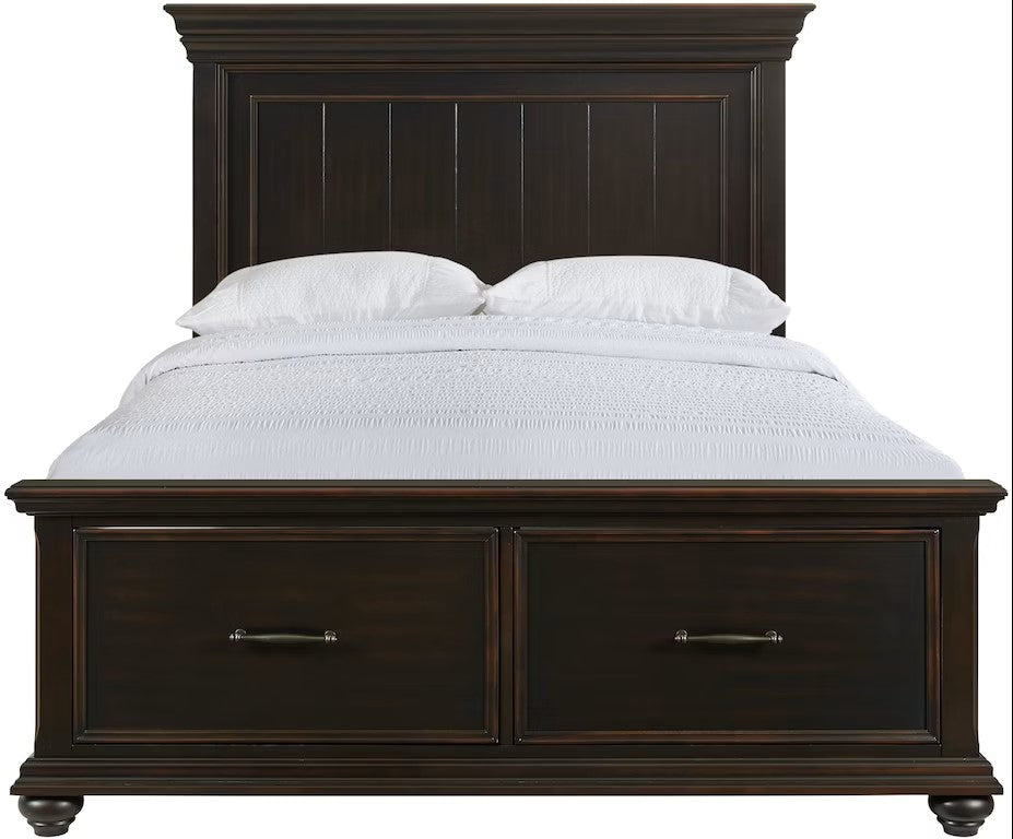 Slater Black Queen Storage Bed