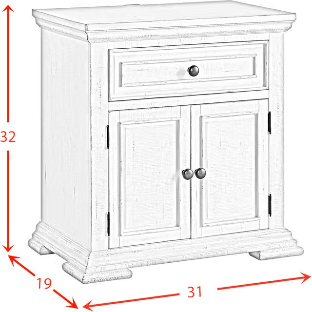 Heather 1-Drawer Nightstand with USB