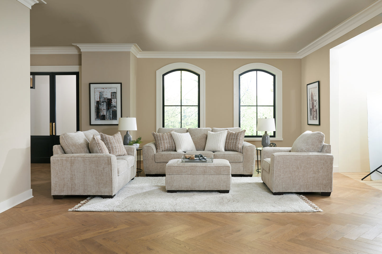 Ritz Taupe Loveseat