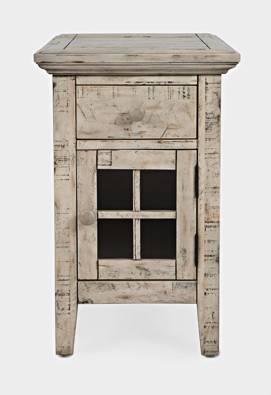 Rustic Shores Power Chairside Table - Scrimshaw