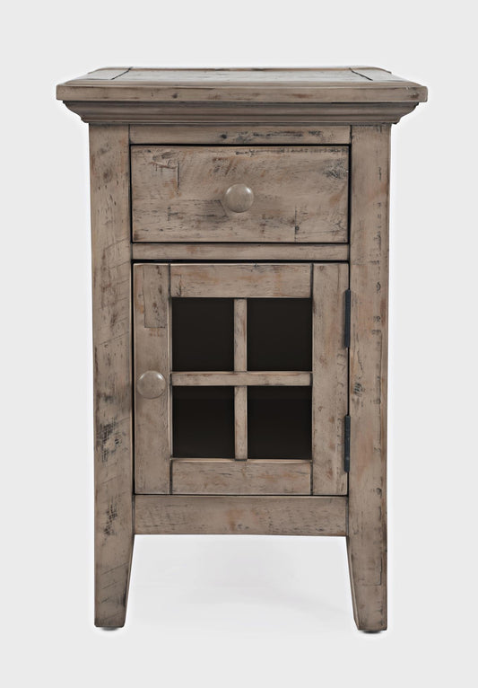 Rustic Shores Power Chairside Table - Grey