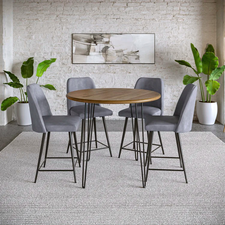 Maddox Grey Upholstered Counter Height Stool