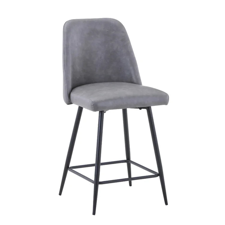Maddox Grey Upholstered Counter Height Stool