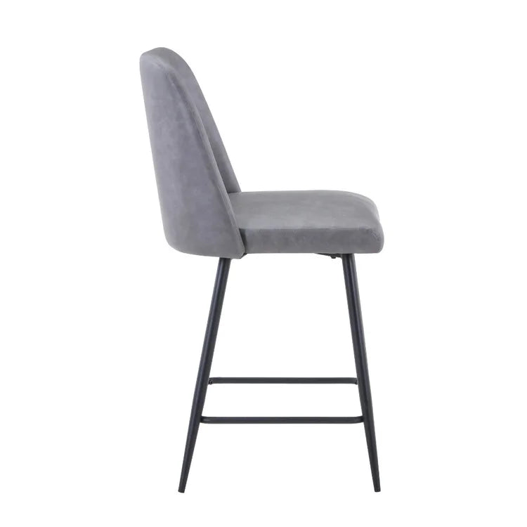 Maddox Grey Upholstered Counter Height Stool