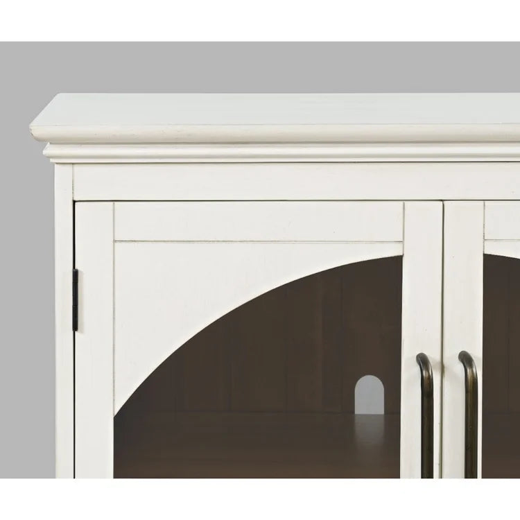 Archdale Gothic Arch 2 Door Accent Cabinet - Antique White