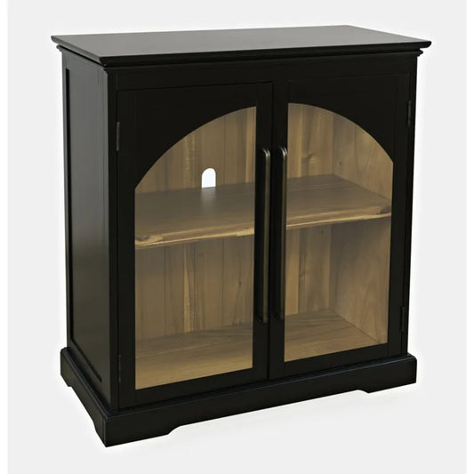 Archdale Gothic Arch 2 Door Accent Cabinet - Black