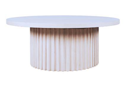 Auden 40" Round White Coffee Table