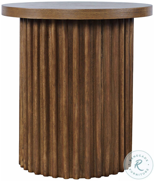 Auden 22" Round Chestnut End Table