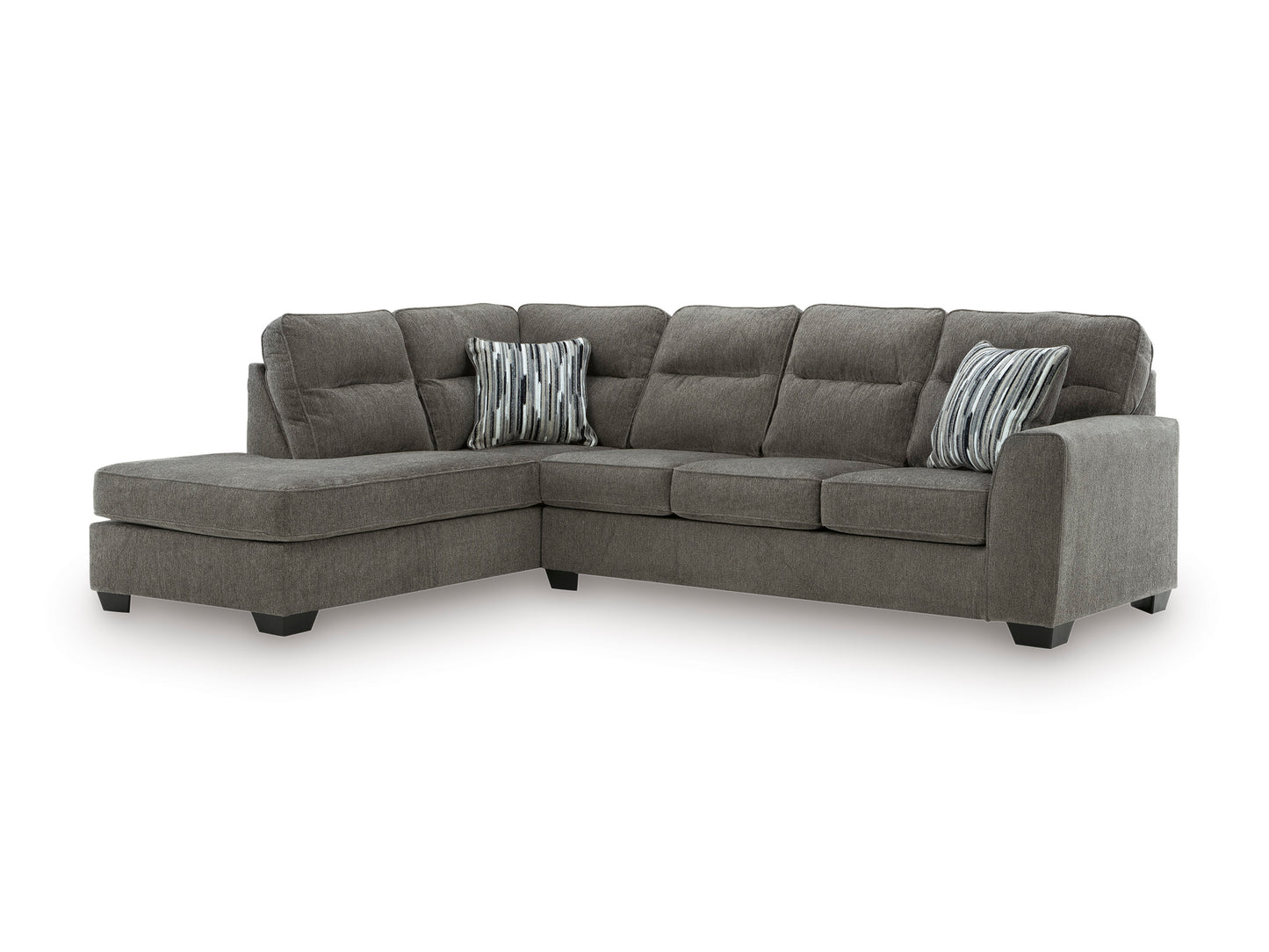 Seccional Olten Graphite de 2 piezas, brazo izquierdo