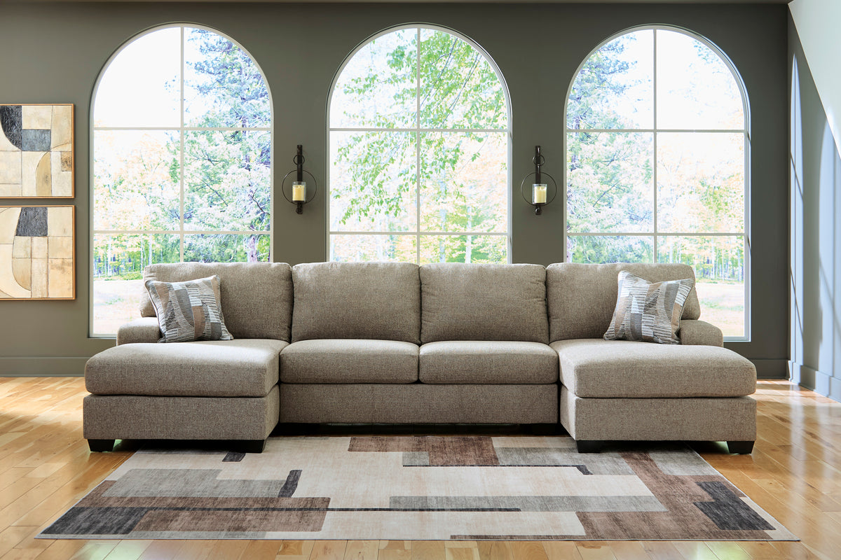Newellen Hemp 3-Piece Double Chaise Sectional