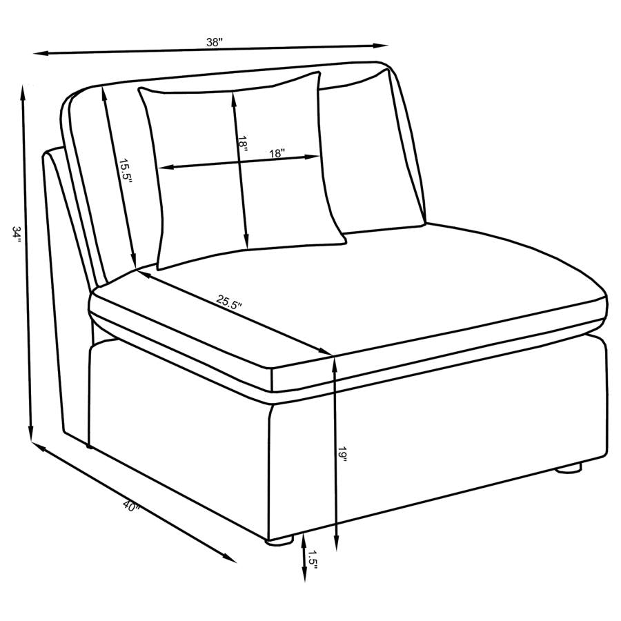 Alpine Ivory Armless Chair