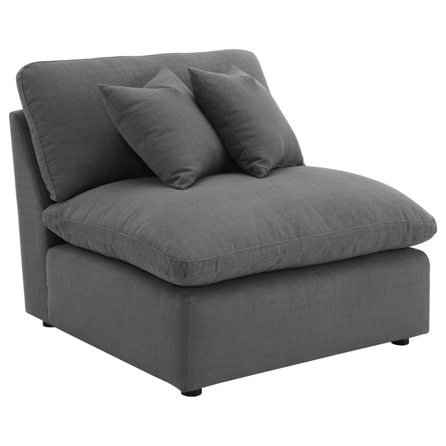 Alpine Charcoal Armless Chair