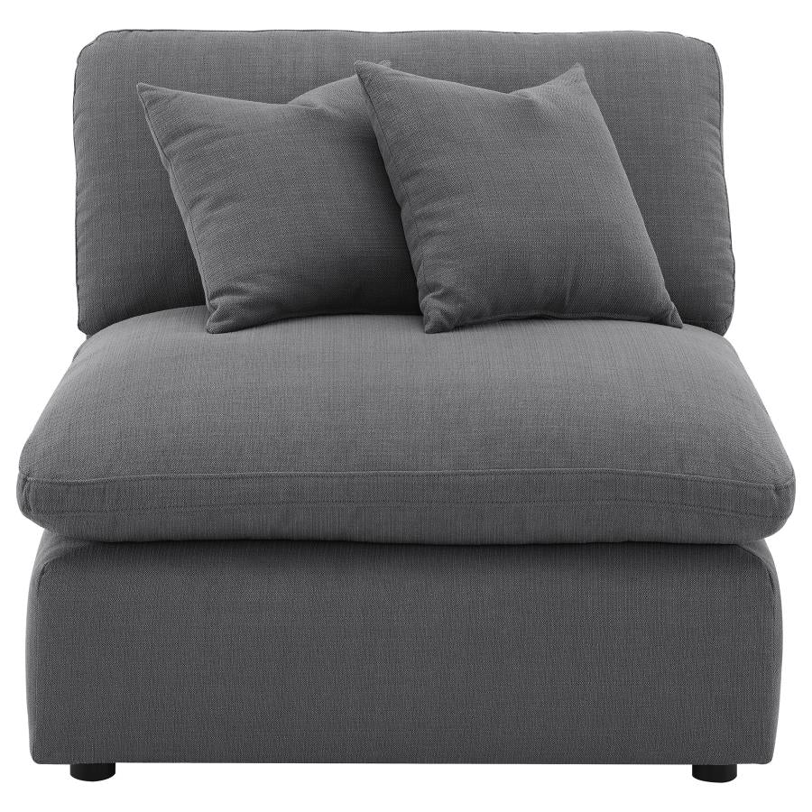 Alpine Charcoal Armless Chair