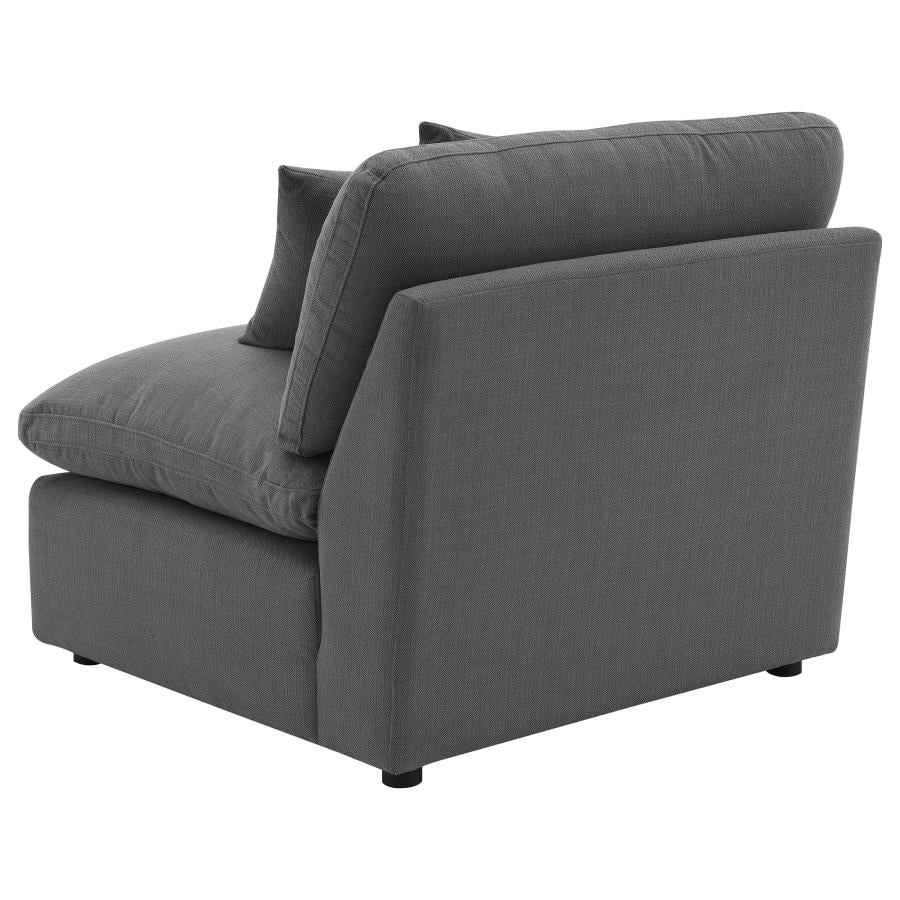 Alpine Charcoal Armless Chair
