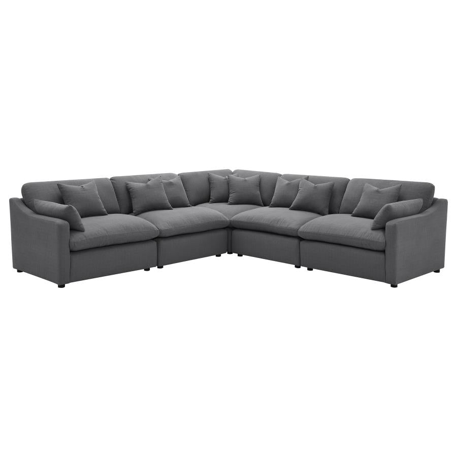 Alpine Charcoal 5-Piece Sectional