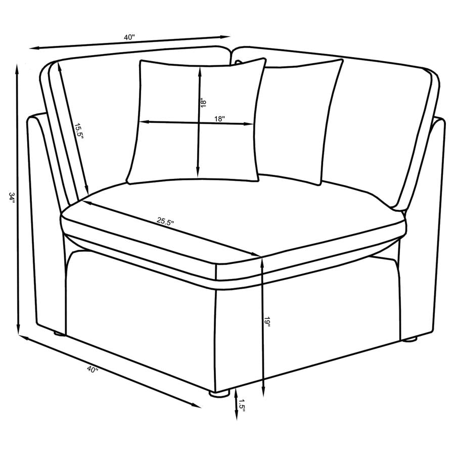Alpine Charcoal Corner Chair
