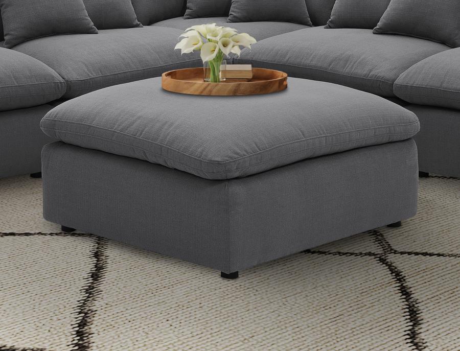 Alpine Charcoal Ottoman