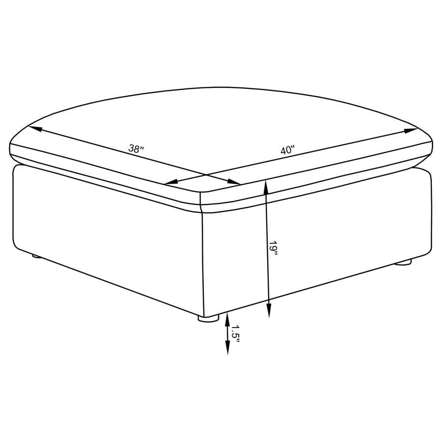 Alpine Charcoal Ottoman
