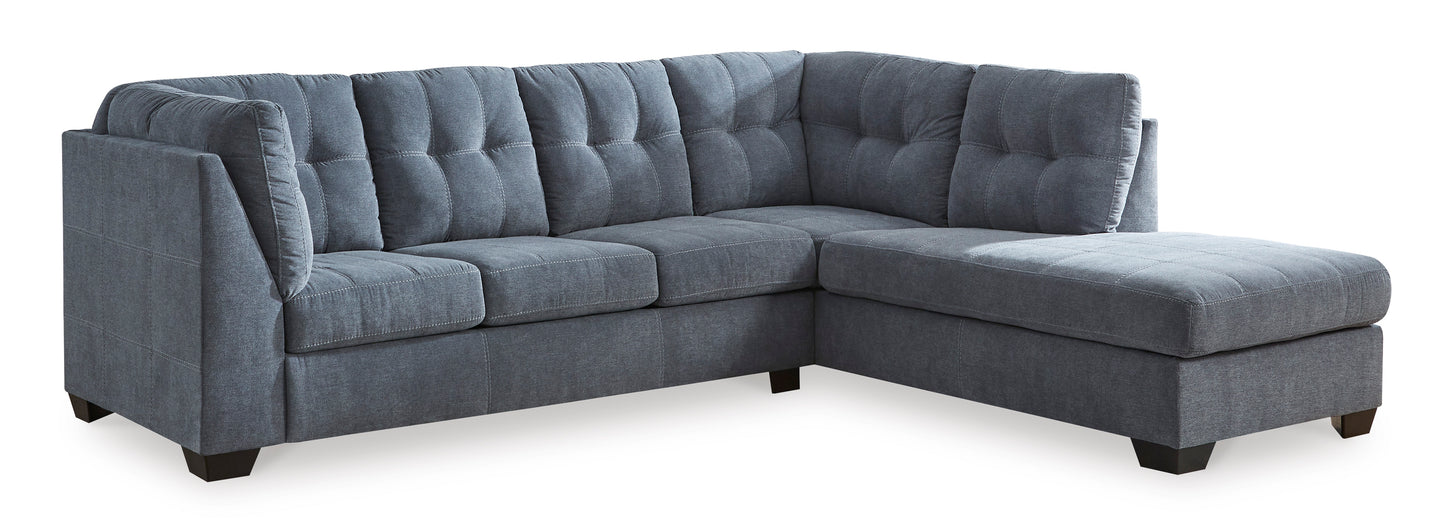 Seccional Marleton Denim de 2 piezas con brazo derecho