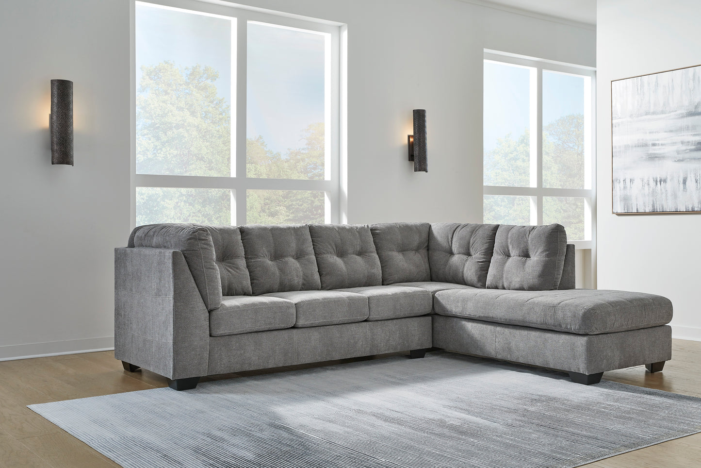 Seccional RAF Marleton Gray de 2 piezas