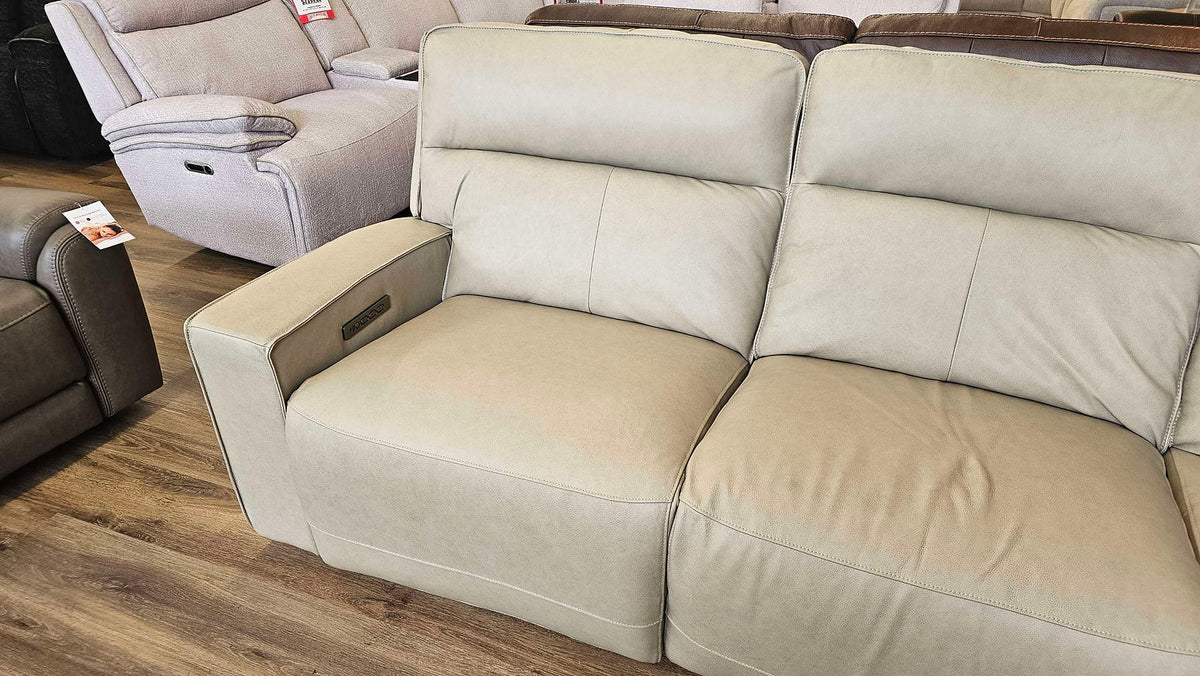 Naples Beach 6-Piece Triple Power Leather Reclining Sectional