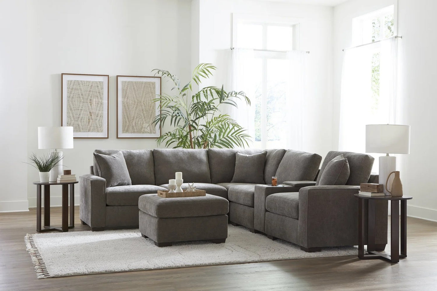 Cardiff Mocha 5-Piece Sectional