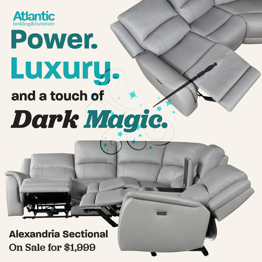 Alexandria Leather 6-Piece Power Reclining Sectional