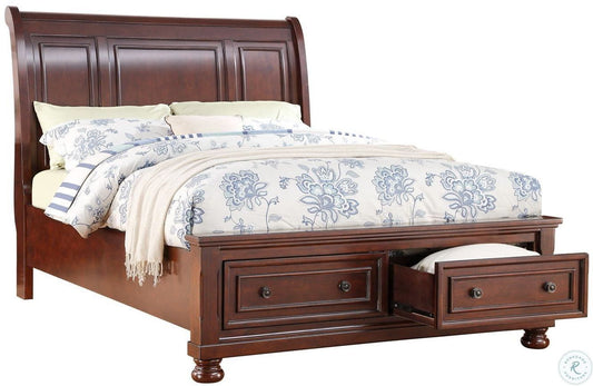 Hamilton Cherry King Storage Bed
