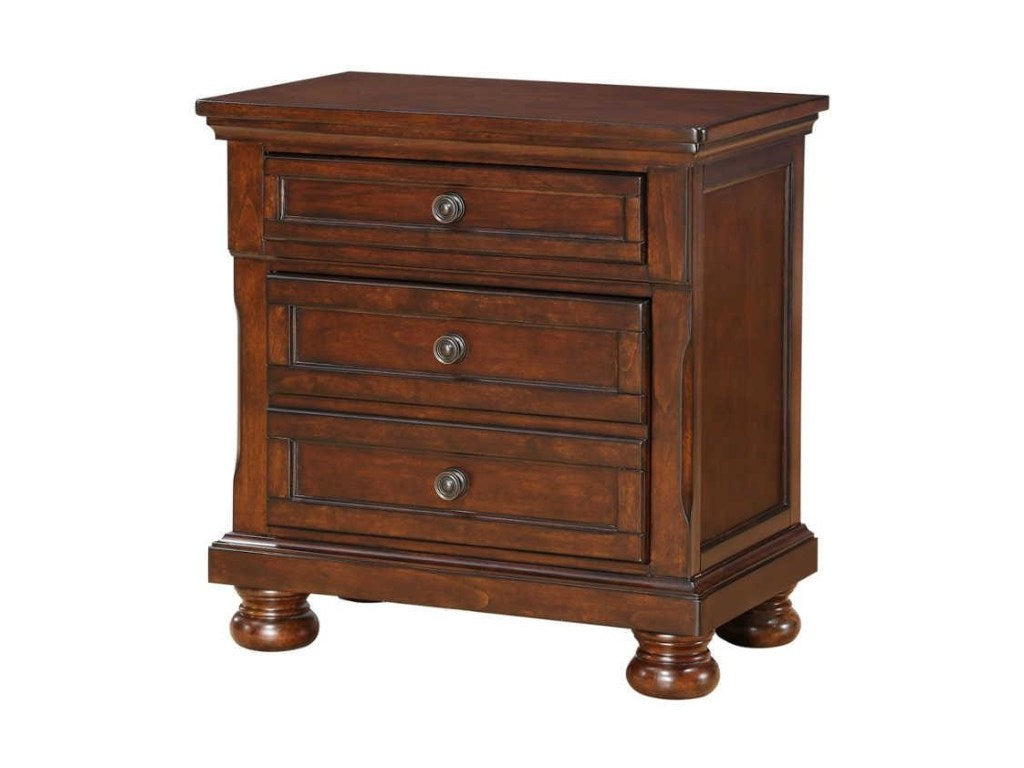Hamilton Cherry 3-Drawer Nightstand