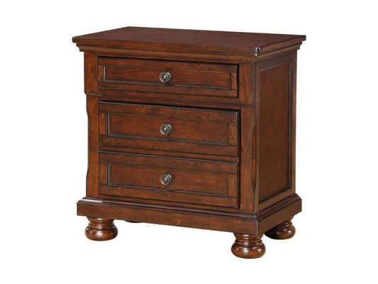 Hamilton Cherry 3-Drawer Nightstand