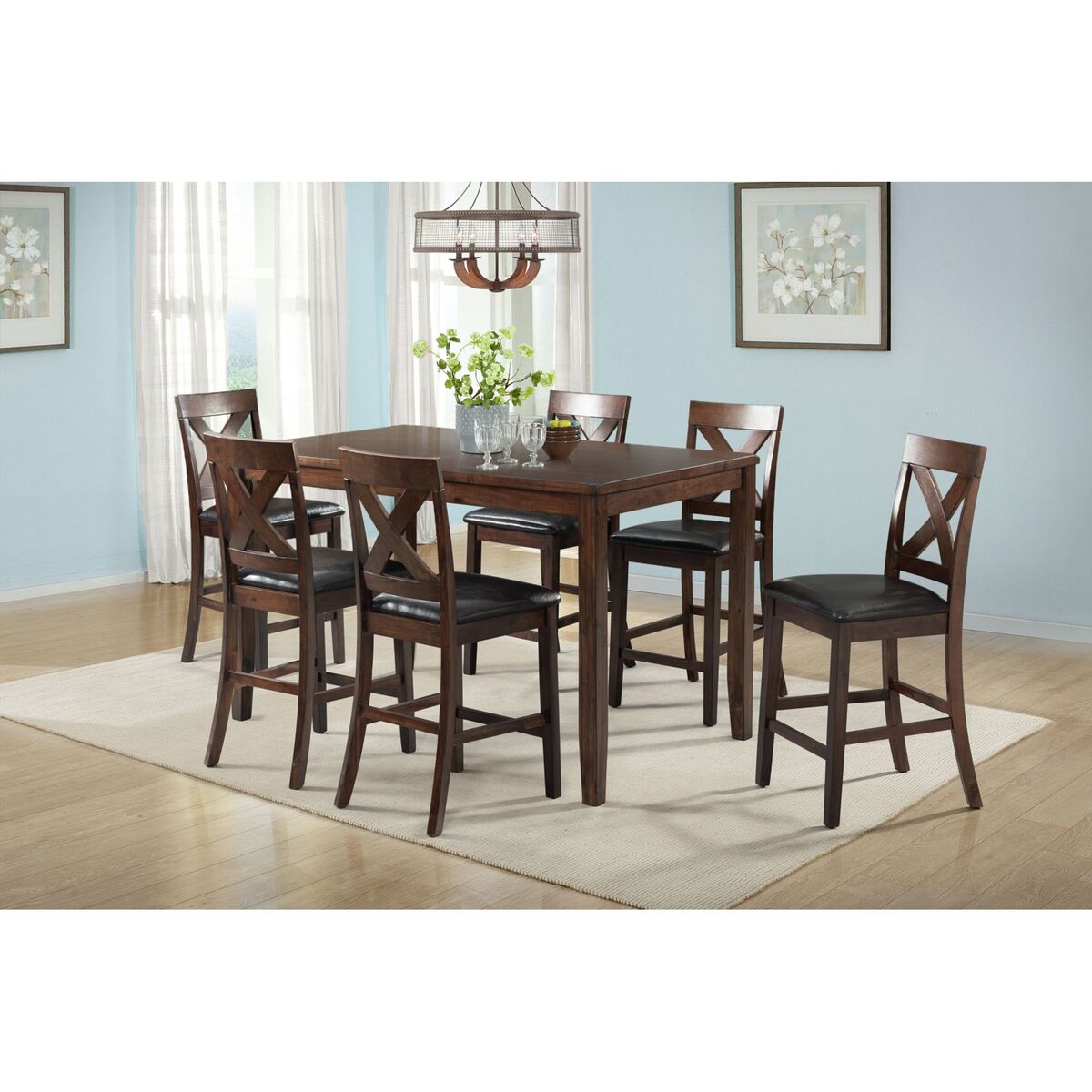 Daytona 7-Piece Espresso Counter Dining Set