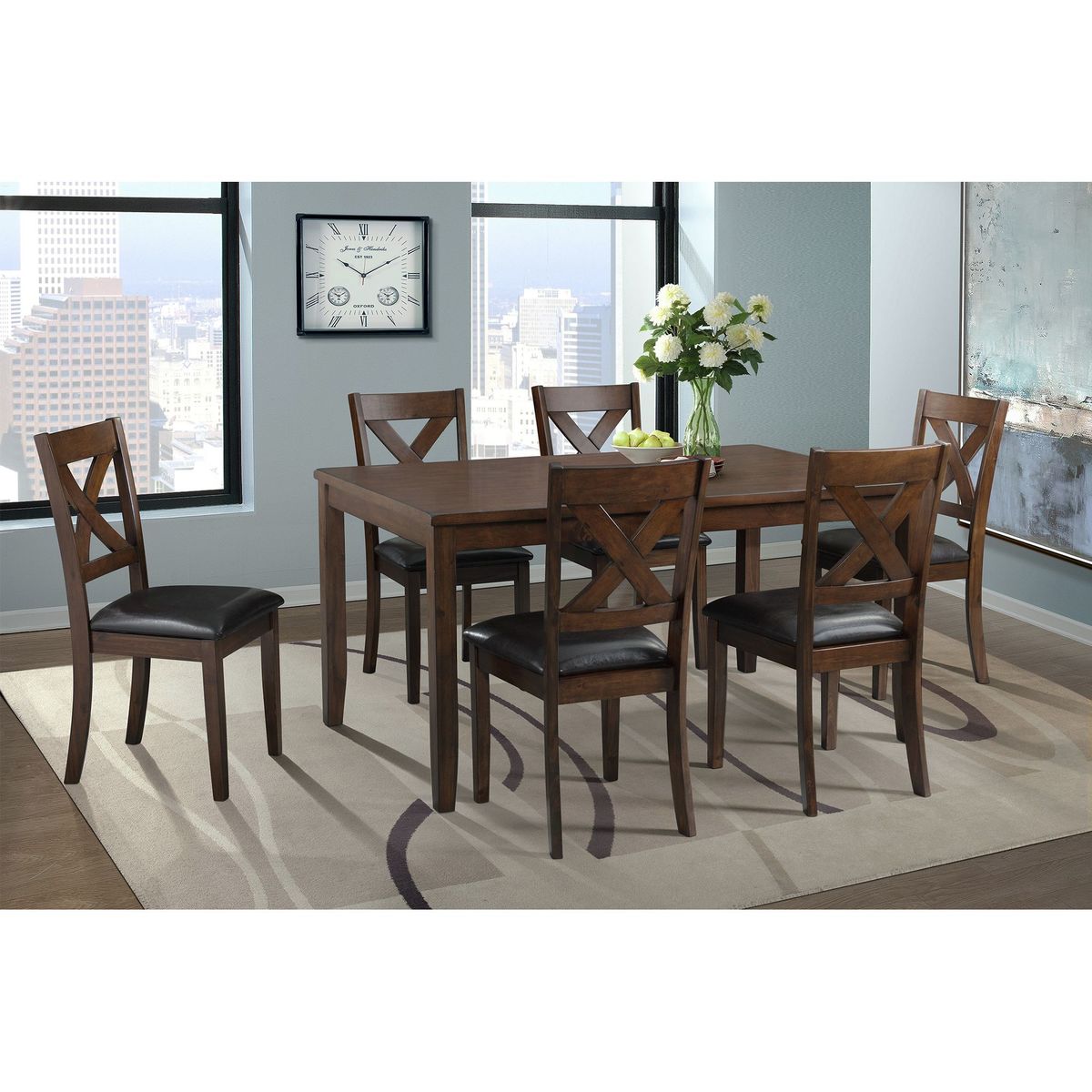 Daytona 7-Piece Espresso Dining Set