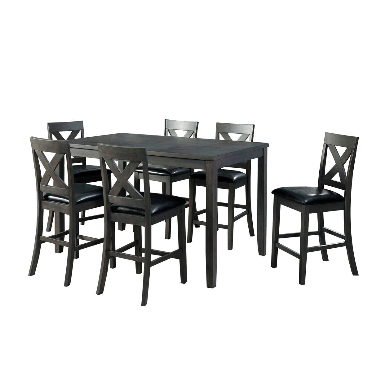 Daytona 7-Piece Grey Counter Dining Set