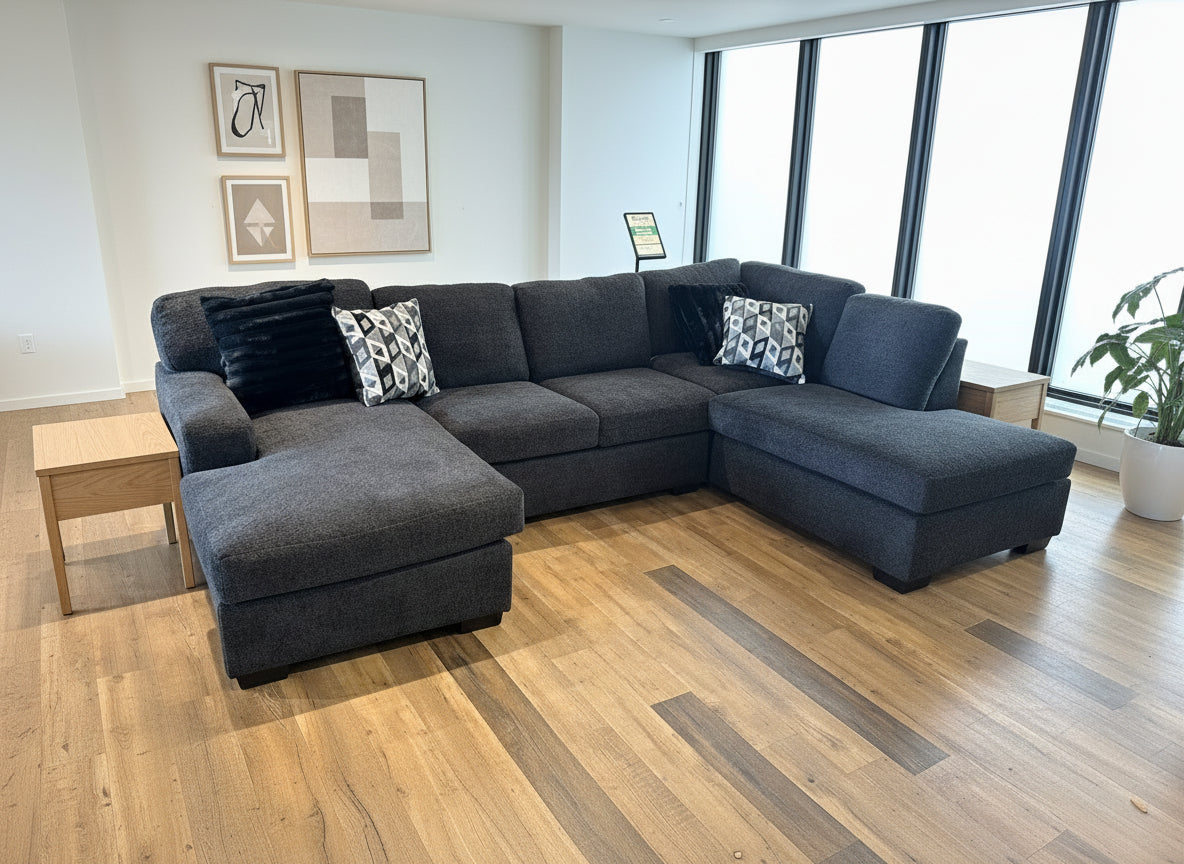 Dereli Black Diamond 2-Piece Sectional