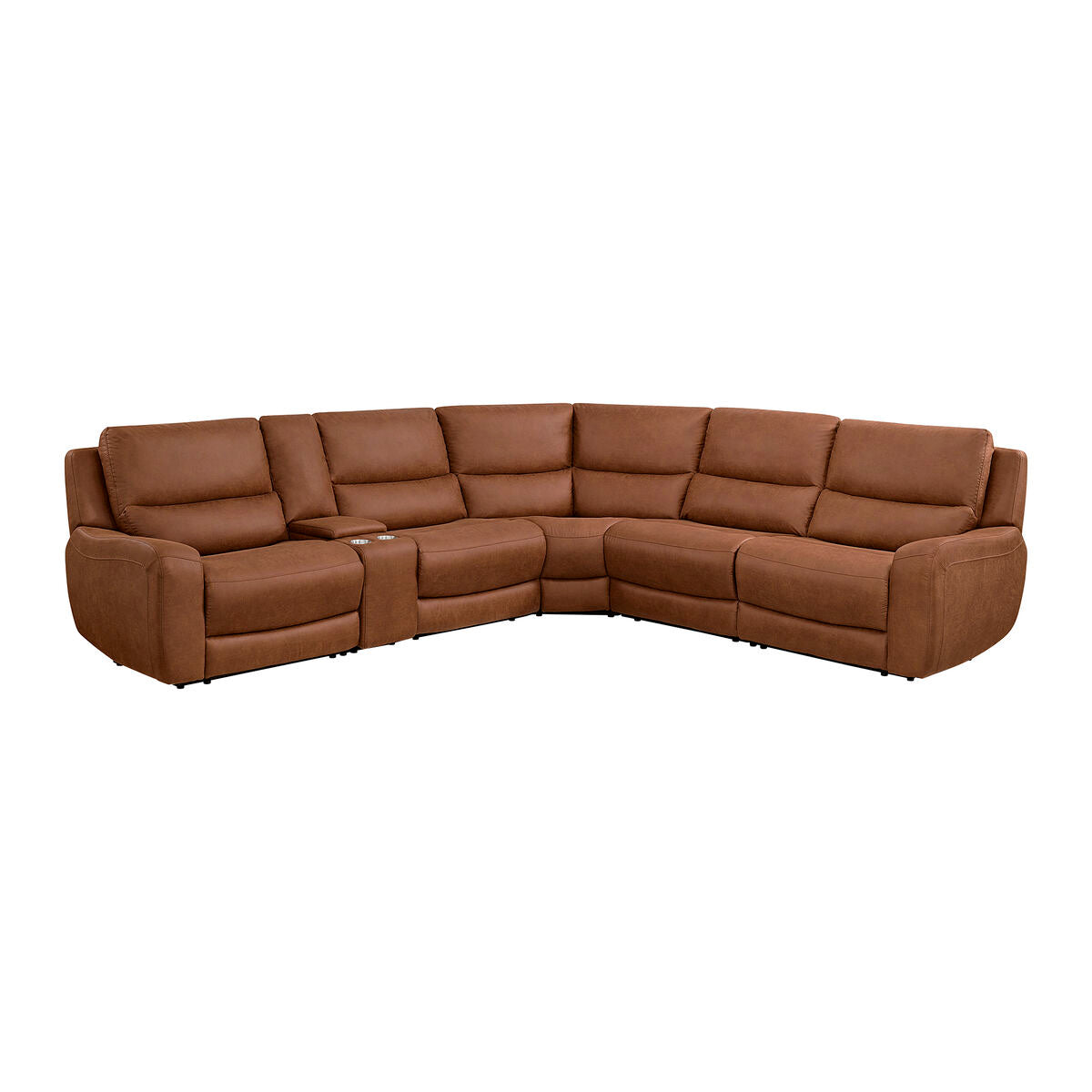 Saber 6-Piece Brown Power Reclining Sectional