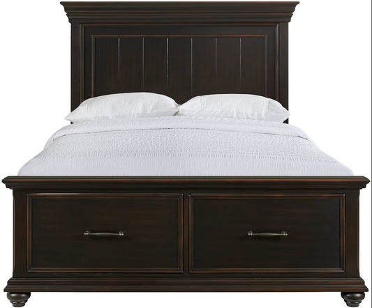 Slater Black Queen Storage Bed