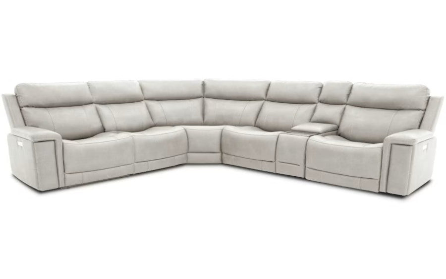 Cappriccio Dove 6-Piece Power Reclining Sectional