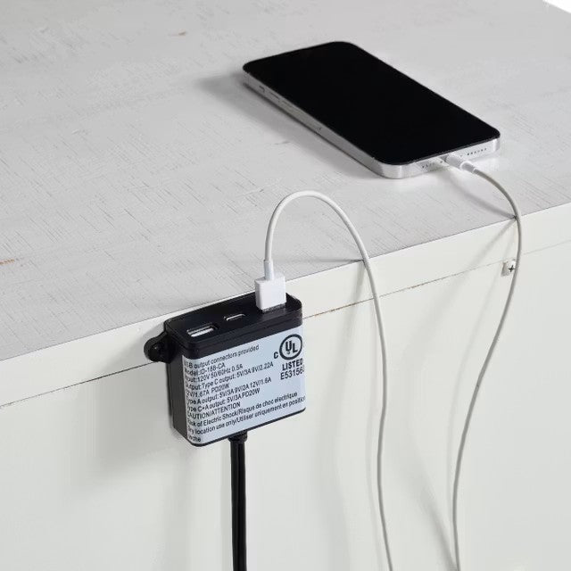 Heather 1-Drawer Nightstand with USB