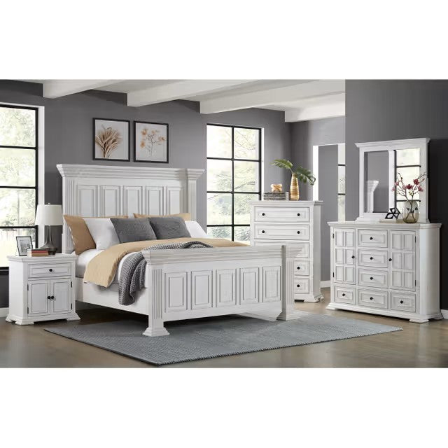 Cama King con paneles Heather