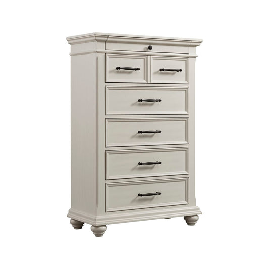 Slater White 6-Drawer Chest