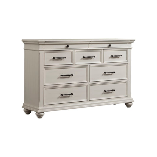 Slater White 9-Drawer Dresser
