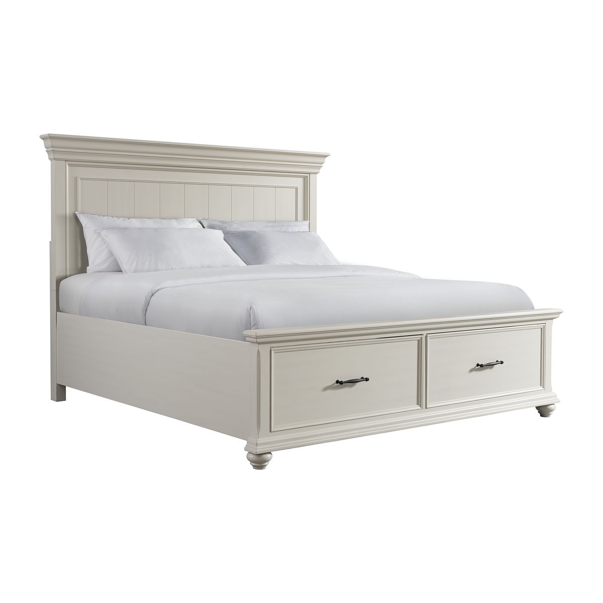 Slater White King Storage Bed