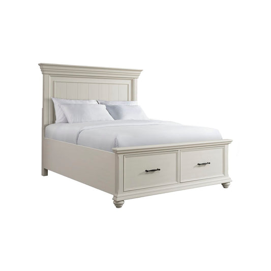 Slater White Queen Storage Bed